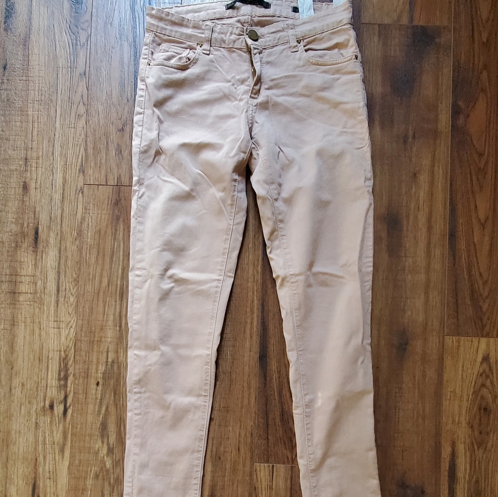 Zara nude Jeans size usa 2